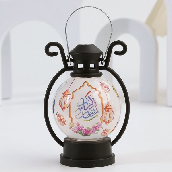 Eid Mubarak Ramadan LED-lampe LED-lanternelys Style 8