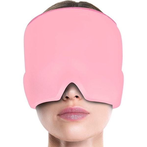 Cold Compress Therapy Hat Head Massager Cap PINK Pink