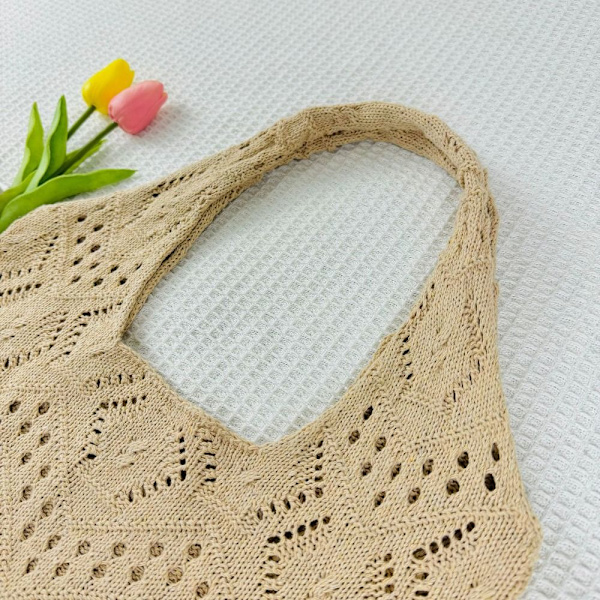 Strikkede håndtasker skuldertaske KHAKI Khaki