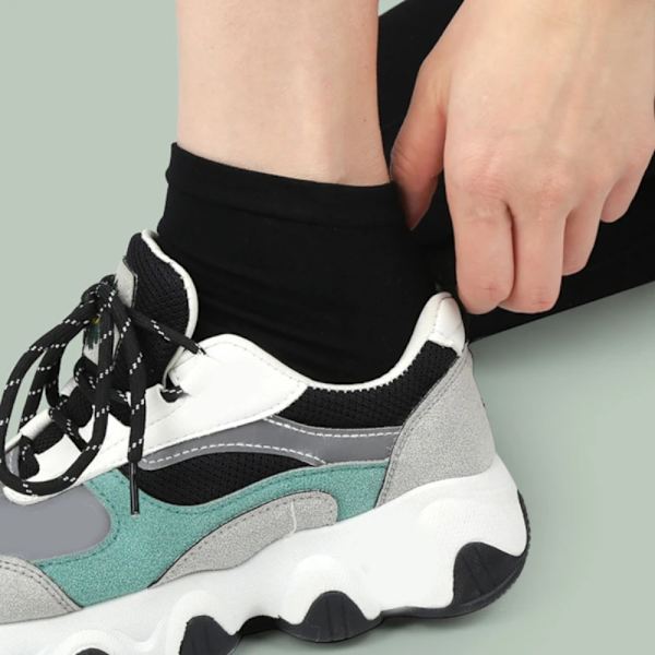 2 par Gel Hälsokks Spa Gel Socks SVARTA A A black A-A