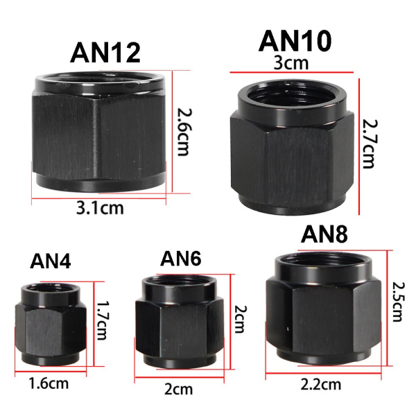 Porttiliitosletkun liitin AN6 AN6 AN6