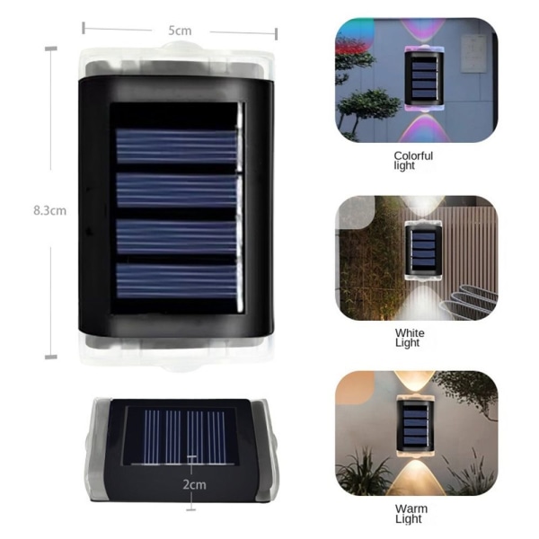 Solar væglampe Led væglampe FARVE 1 FARVE 1 Color 1