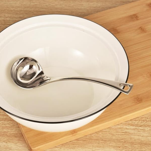 Suppeøse med hull, serveringsskje, dørslag Colander