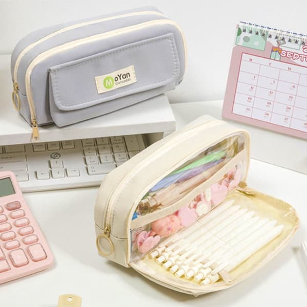 Förvaringsväska för kontorsmaterial, pennfodral ROSA Pink