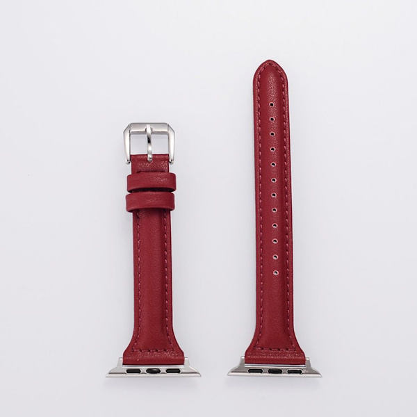 Läderarmband Klockarmband WINE RED Wine Red