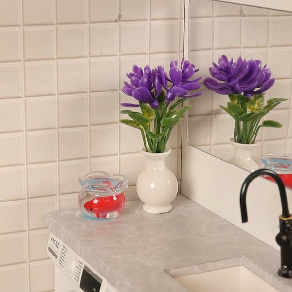 Dukkehus Miniatyr Plast Simulering Vase 2 2 2