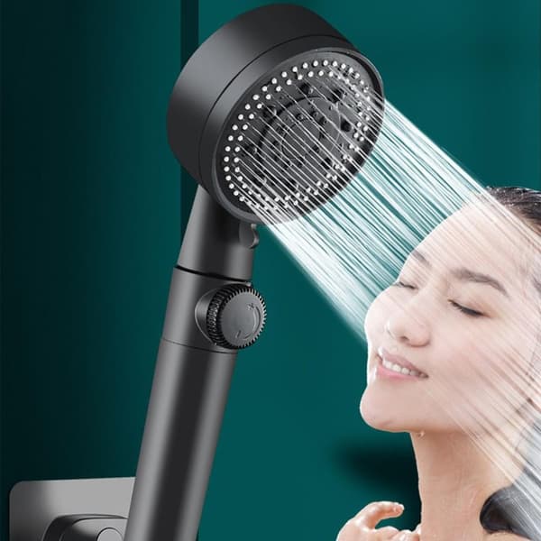 Håndholdt dusjhode med stort panel, dusjdyse HVIT white