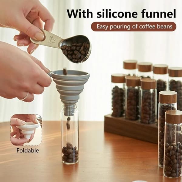 Kaffebønner Opbevaringsrør Kaffebønne Dispenseringsrør 2 2 2