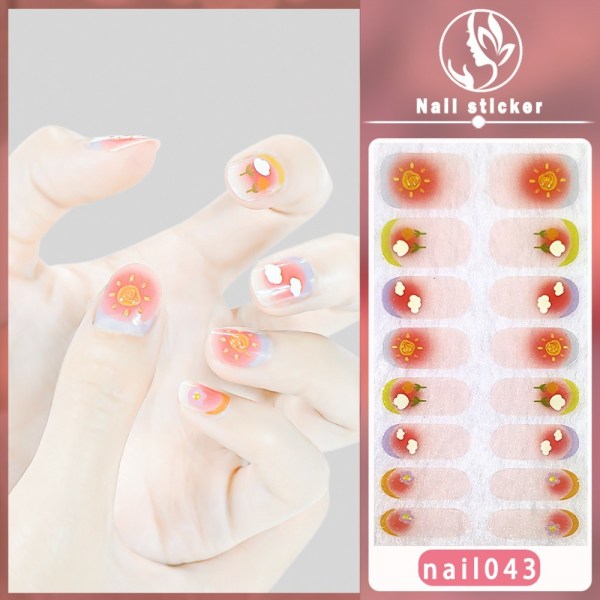 Franske negleklistremerker Nail Art Sticker 3 3 3