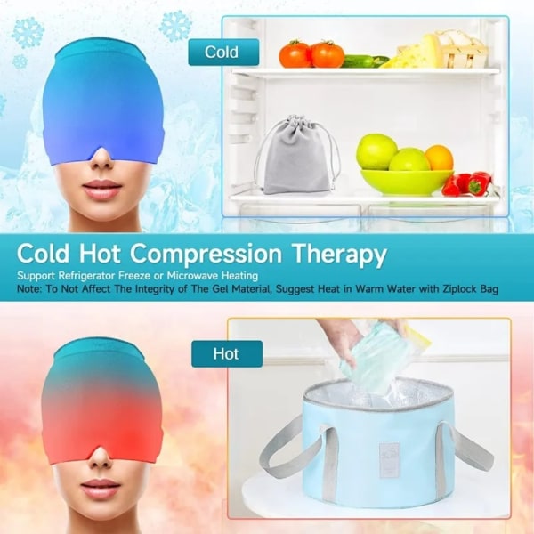 Kallkompressterapi Hatthuvud Massagerlock CAP Pink
