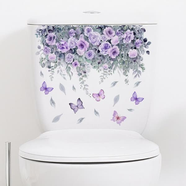 Blomstertoalettdekaler Underbara Blomsterdekaler 3 3 3