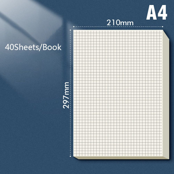 Blankt udkast til papirberegningspapir A4GRIDS-40ARK A4Grids-40Sheets