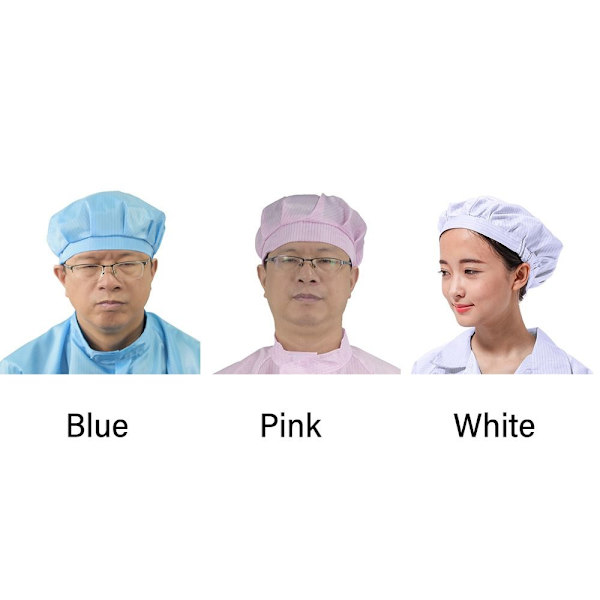 Pölytiivis keittiömestarin hattu Antistaattinen työhattu PINK pink