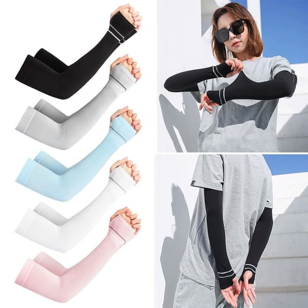 Solskyddsärmar Armskydd VIT white