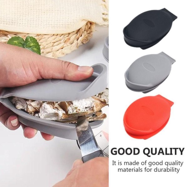 Oyster Shucking Hand Clip Silikon Clamp Clam GRÅ Grey