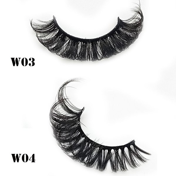 10 Par Russia Volume DD Curl Faux Mink Falska Fransar W04