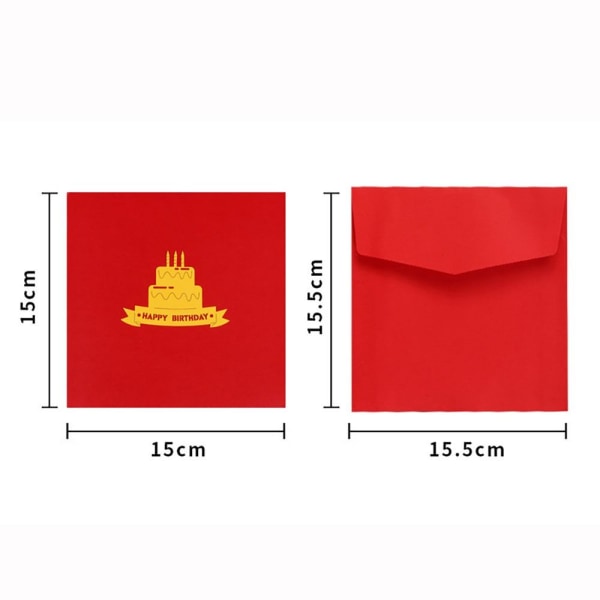 Syntymäpäiväkortti Käsintehty onnittelukortti PUNAINEN TYYLI 2 STYLE 2 red style 2-style 2