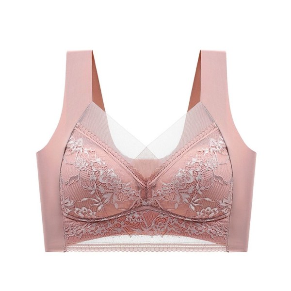 Sexy Lace Bras Perspective Full Cup Alusvaatteet PINK 3XL pink 3XL