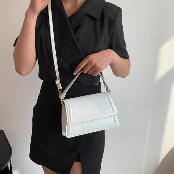 PU Klapp Håndveske Reise Crossbody Bag SØLV silver