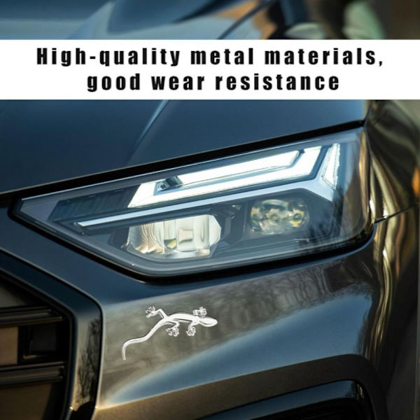 4 stk Gecko Car Stickers 3D Gecko Metal Car Emblem Auto Window
