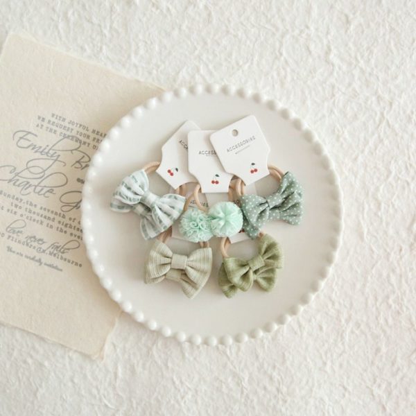 10 stk Elastisk gummibånd Hårbånd Bowknot 5 5 5