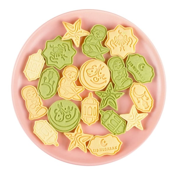8-pack Eid Mubarak Kakformar för Kakor
