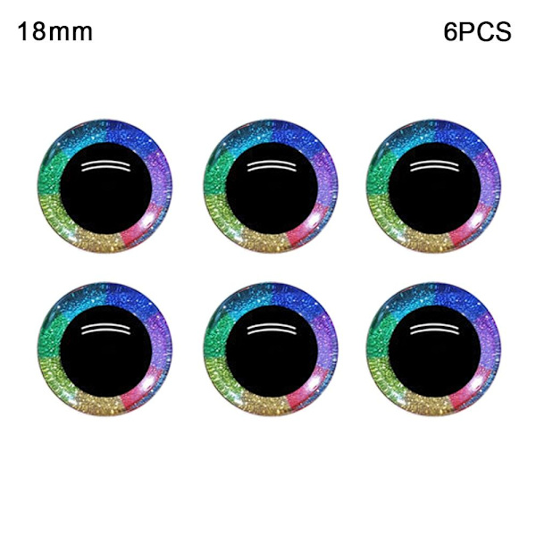 6 kpl/3 paria Eyes Crafts Eyes Puppet Crystal Eyes 18MM 18MM 18mm