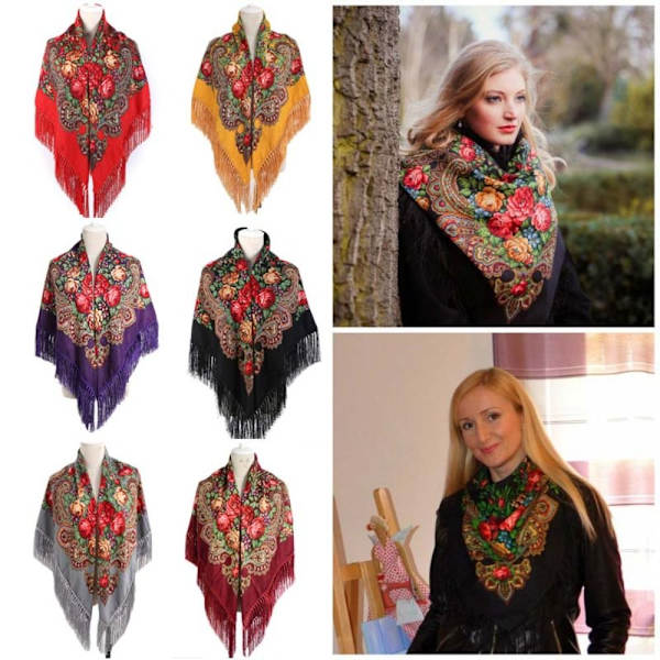 Fringed Square Scarves Resesjal 3 3 3