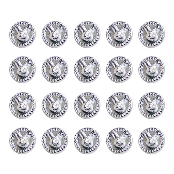 20 st miniknappar DIY dockkläder SILVER Silver