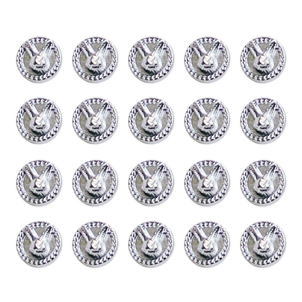 20 stk Mini Knapspænde DIY Dukketøj SØLV Silver