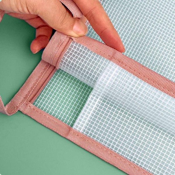 Mesh vetoketjullinen pussipussi Läpinäkyvä tiedostolaukku STYLE 4 STYLE 4 Style 4