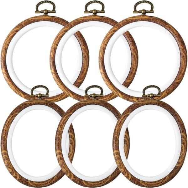Tattoo Stretch Oval Broderi Stretch Brodert Blomsterramme