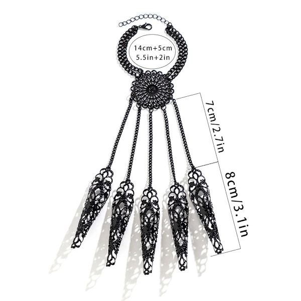 Gotiskt Fingerarmband Finger Wrist Chain Armband STYLE 3 Style 3