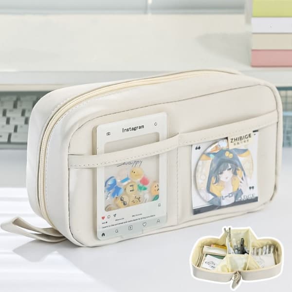 Paperitavarakassi kynäpussi BEIGE Beige