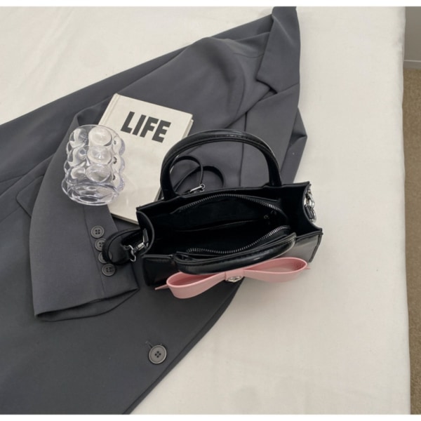 Sweet Style Bowknot Taske Top-Handle Tasker SORT-BLÅ SORT-BLÅ