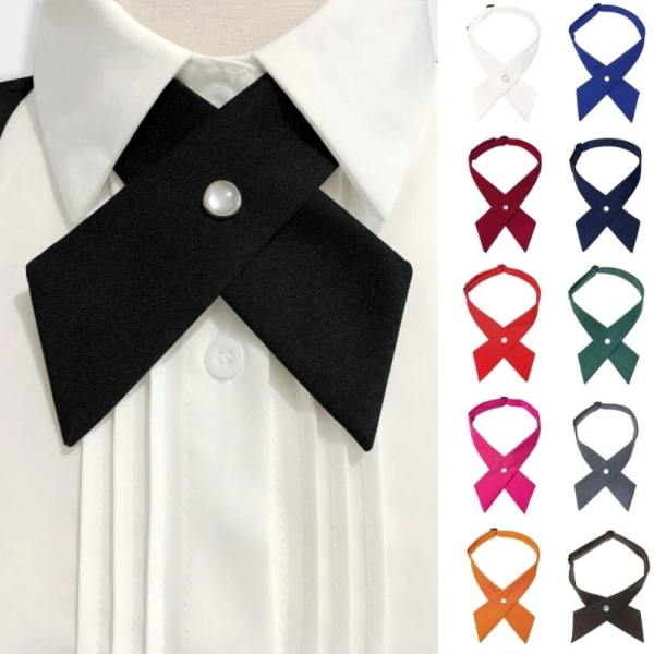 Cross Bowtie skjorte slips SORT Black