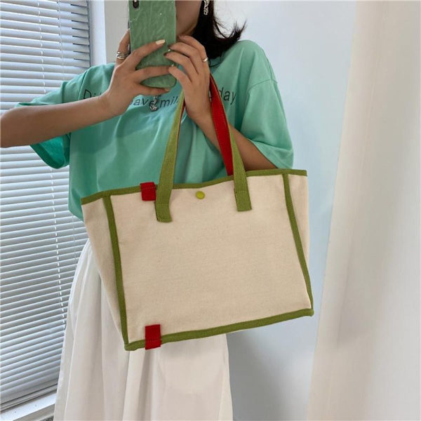 Lærred Tote Bag Håndholdt Tote Bag GRØN green