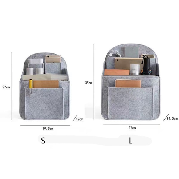 Repun sisäosa Pieni laukku Sisäinen matkalaukku GREY L grey L