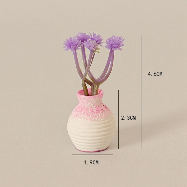 Nukkekodin miniatyyri muovinen simulaatiomaljakko 3 3 3