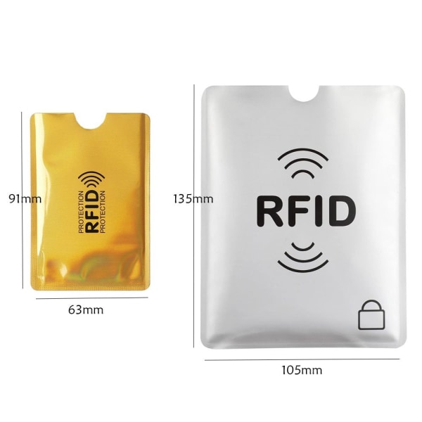 5 stk RFID-kortholder kreditkorthylstre 3 3 3