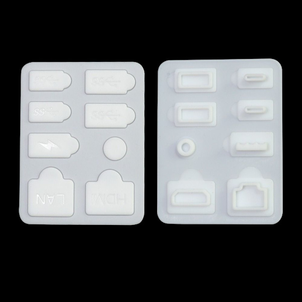 8st/ set Silikondammplugg Dammtät plugg VIT white
