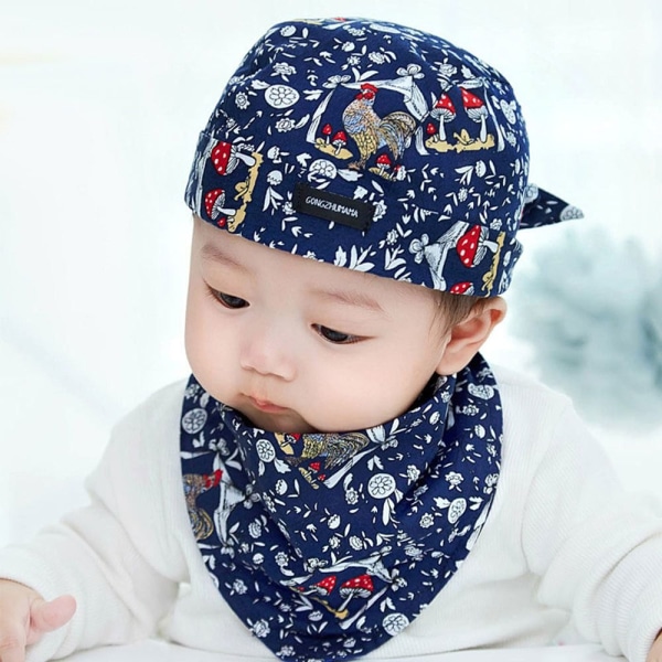 6-24M spædbørn Beanies Caps Baby Hat STYLE 1 HAT TURBAN HAT TURBAN Style 1Hat Turban