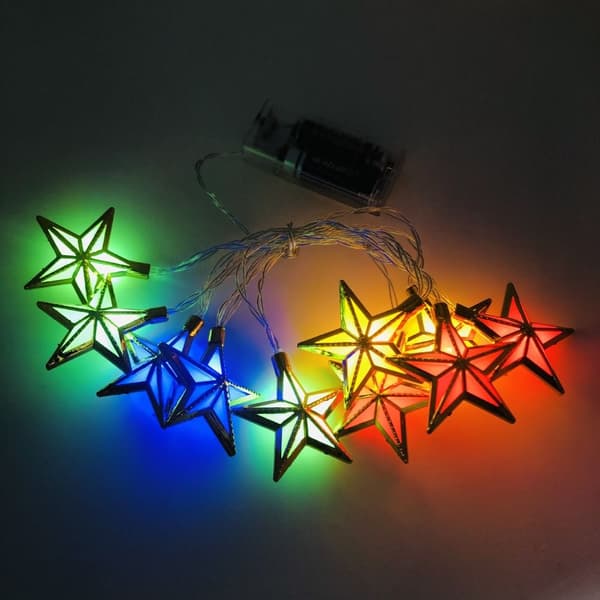EID Mubarak Lyslenke LED-lys MULTICOLOR STJERNE