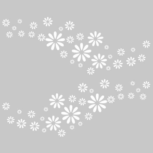 60 st Blommor Bildekaler Mini Grafik Bilkaross Dekaler