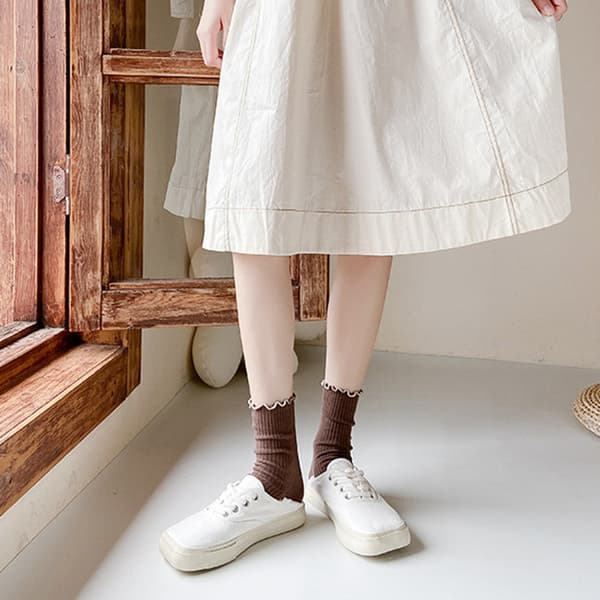 Puolipitkät puuvillasukat A A A