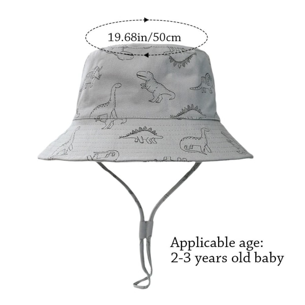 Baby Bucket Hat Cap MÖRKGRÅ Dark grey