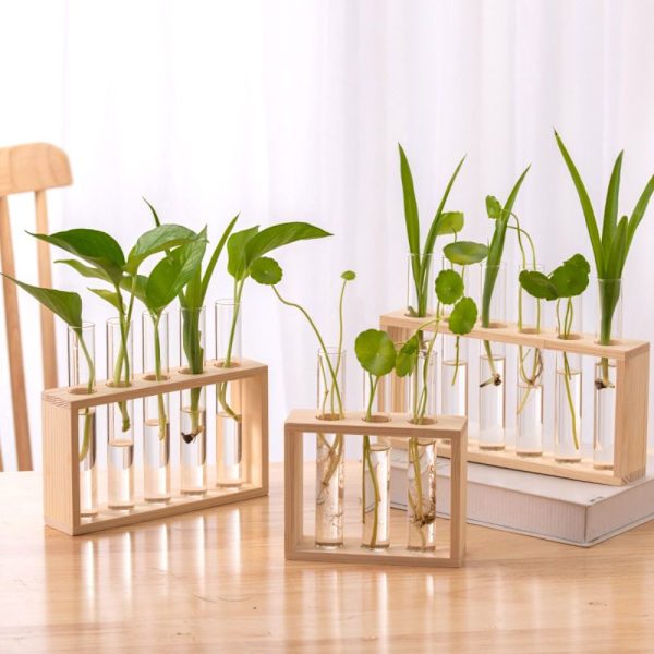 Hydroponic Plants Container Hydroponic Wood Frame KHAKI 3 TUBE khaki 3 tube-3 tube