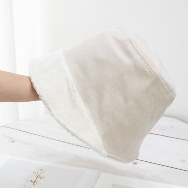 Patchwork Hatt Plyschkant Hatt GRÅ Grey
