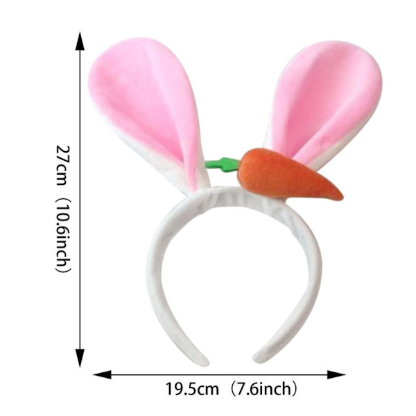 Påskehare Pandebånd Bunny Ears Hårbånd GRÅ gray