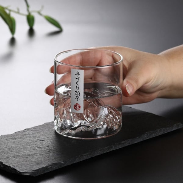 Liten Glass Kaffekopp Retro Mountain Glass S 180MLWHITE HVIT S 180mlwhite